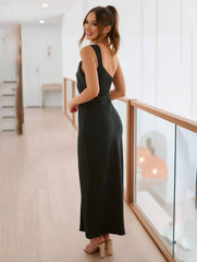 Inrosy robe demoiselle d'honneur satin trapèze bustier sans manches femme élégant doux invité mariage