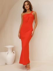 Inrosy robe demoiselle d'honneur satin trapèze bustier sans manches femme élégant doux invité mariage