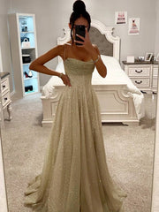 Inrosy robe longue bronzage à fines brides sans manches femme élégant de soirée cérémonie