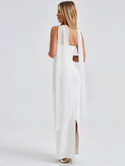 Inrosy robe longue moulante tulle bustier avec 2 pièces gants femme élégant vintage de soirée pour mariage