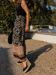 Inrosy longue jupe imprimé à fleurie fluide femme femme casual bohème ample oversized décontracté