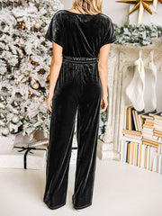 Inrosy combinaisons velours v-cou femme casual élégant mode décontracté noël