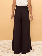 Inrosy pantalon palazzo larges jambes évasé imprimé à fleurie femme bohème décontracté lâche ample