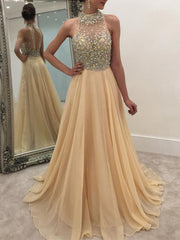 Inrosy robe longue tulle fluide brillante paillette col rond sans manches élégant femme de soirée cérémonie