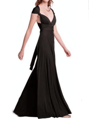 Inrosy robe demoiselle d'honneur irrégulière fendu nœud dos nu sans manches femme élégant de soirée pour mariage