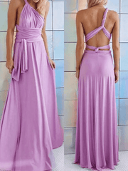 Inrosy robe demoiselle d'honneur irrégulière fendu nœud dos nu sans manches femme élégant de soirée pour mariage