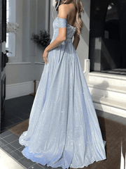 Inrosy robe longue brillante paillette bustier fendu le côté fluide dos nu sans manches femme élégant mode de soirée