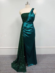 Inrosy robe longue brillante paillette bustier sirene fendu le côté sans manches femme élégant de soirée bal de promo