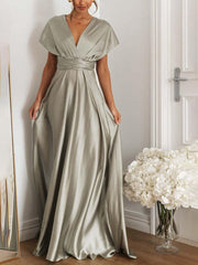 Inrosy robe demoiselle d'honneur bandage dos nu licou sans manches femme élégant de soirée pour mariage champetre