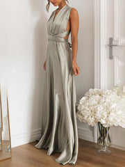 Inrosy robe demoiselle d'honneur bandage dos nu licou sans manches femme élégant de soirée pour mariage champetre