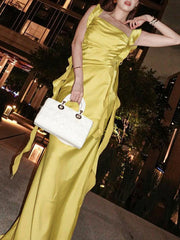 Inrosy robe demoiselle d'honneur moulante bustier sans manches femme casual élégant bal de promo invité mariage