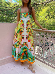 Inrosy robe longue en lin à fines brides sans manches femme casual élégant décontracté de plage