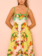 Inrosy robe longue en lin à fines brides sans manches femme casual élégant décontracté de plage