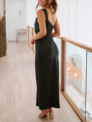 Inrosy longue robe terracotta demoiselle d'honneur satin bustier sans manches femme doux élégant invité mariage