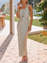 Inrosy longue robe terracotta demoiselle d'honneur satin bustier sans manches femme doux élégant invité mariage