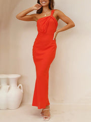 Inrosy longue robe terracotta demoiselle d'honneur satin bustier sans manches femme doux élégant invité mariage