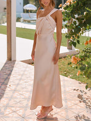 Inrosy longue robe terracotta demoiselle d'honneur satin bustier sans manches femme doux élégant invité mariage