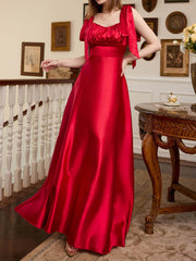 Inrosy robe longue bretelle noeud papillon dos nu sans manches femme élégant de soirée cérémonie pour mariage