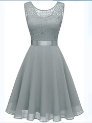 Inrosy mi-longue robe audrey hepburn 1950 trapèze dentelle fluide noeud papillon dos nu sans manches femme fete cocktail