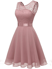 Inrosy mi-longue robe audrey hepburn 1950 trapèze dentelle fluide noeud papillon dos nu sans manches femme fete cocktail