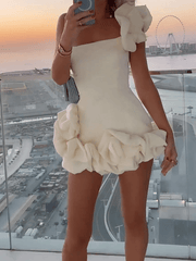 Inrosy robe courte moulante fermeture éclair bustier dos nu sans manches femme élégant de cocktail