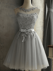 Inrosy robe courte dentelle tutu tulle noeud papillon avec à lacets dos nu col rond sans manches femme élégant de soirée pour mariage