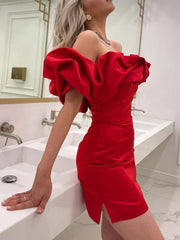 Inrosy mini robe moulante bustier col bateau sans manches femme casual doux élégant mode