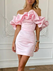 Inrosy mini robe moulante bustier col bateau sans manches femme casual doux élégant mode