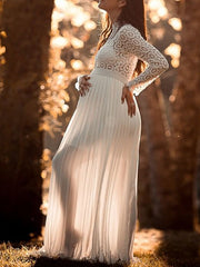 Inrosy robe de grossesse dentelle fendu le côté plissé col roulé manches longues femme élégant soirée photo shooting enceinte