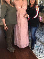 Inrosy robe de grossesse dentelle v-cou manches courtes femme élégant bohème enceinte shooting