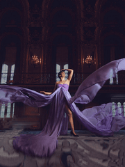 Inrosy robe de grossesse dentelle fendu bustier dos nu sans manches femme élégant mode enceinte photo shooting