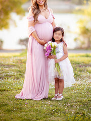 Inrosy robe de grossesse fendu le côté fluide v-cou sans manches femme élégant soirée bal de promo plage enceinte