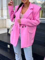 Inrosy blazer de bureau boutons poches manches longues femme casual ample oversized décontracté veste