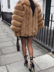 Inrosy manteau en fausse fourrure hiver décontracté femme vestes