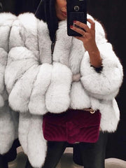 Inrosy manteau en fausse fourrure hiver décontracté femme vestes