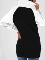 Inrosy sweatshirt poches fermeture éclair col montant manches longues femme casual mode décontracté