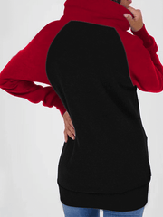 Inrosy sweatshirt poches fermeture éclair col montant manches longues femme casual mode décontracté