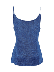 Inrosy débardeur bronzage brillante paillette dos nu à fines brides v-cou sans manches femme casual mode décontracté hauts