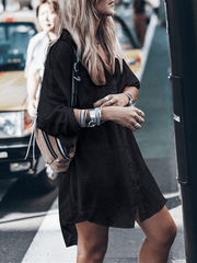 Inrosy blouse coton boutonnage poches col chemise manches longues femme casual boho décontracté de plage