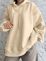 Inrosy sweatshirt à capuche manches longues femme sport mode oversized décontracté huats