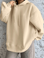 Inrosy sweatshirt à capuche manches longues femme sport mode oversized décontracté huats