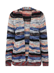 Inrosy pull cardigan en grosse maille arc en ciel rayé poches manches longues femme vintage décontracté manteau en tricot à devant ouvert