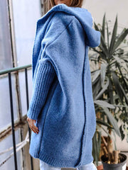 Inrosy pull cardigans à capuche manches chauve souris manches longues femme élégant mode lâche ample oversized décontracté