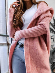 Inrosy pull cardigans à capuche manches chauve souris manches longues femme élégant mode lâche ample oversized décontracté