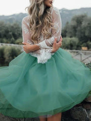 Inrosy mi-longue jupe plissé bouffante tutu en tulle élégant femme vert d'eau