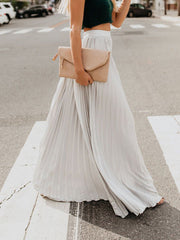 Inrosy jupe maxi longue plissé élégant femme robe