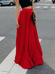 Inrosy jupe maxi longue plissé élégant femme robe