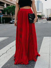 Inrosy jupe maxi longue plissé élégant femme robe