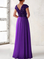 Inrosy robe longue mousseline paillette décolleté dos élégant de soirée