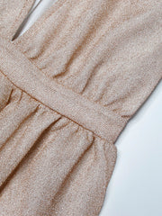 Inrosy robe longue brillante paillette élégant cérémonie mariage champagne